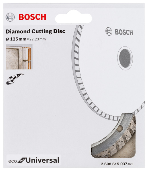 BOSCH Diamanttrennscheibe Turbo Eco For Universal, 125 mm BOSCH Diamanttrennscheibe Turbo Eco For Universal, 125 mm