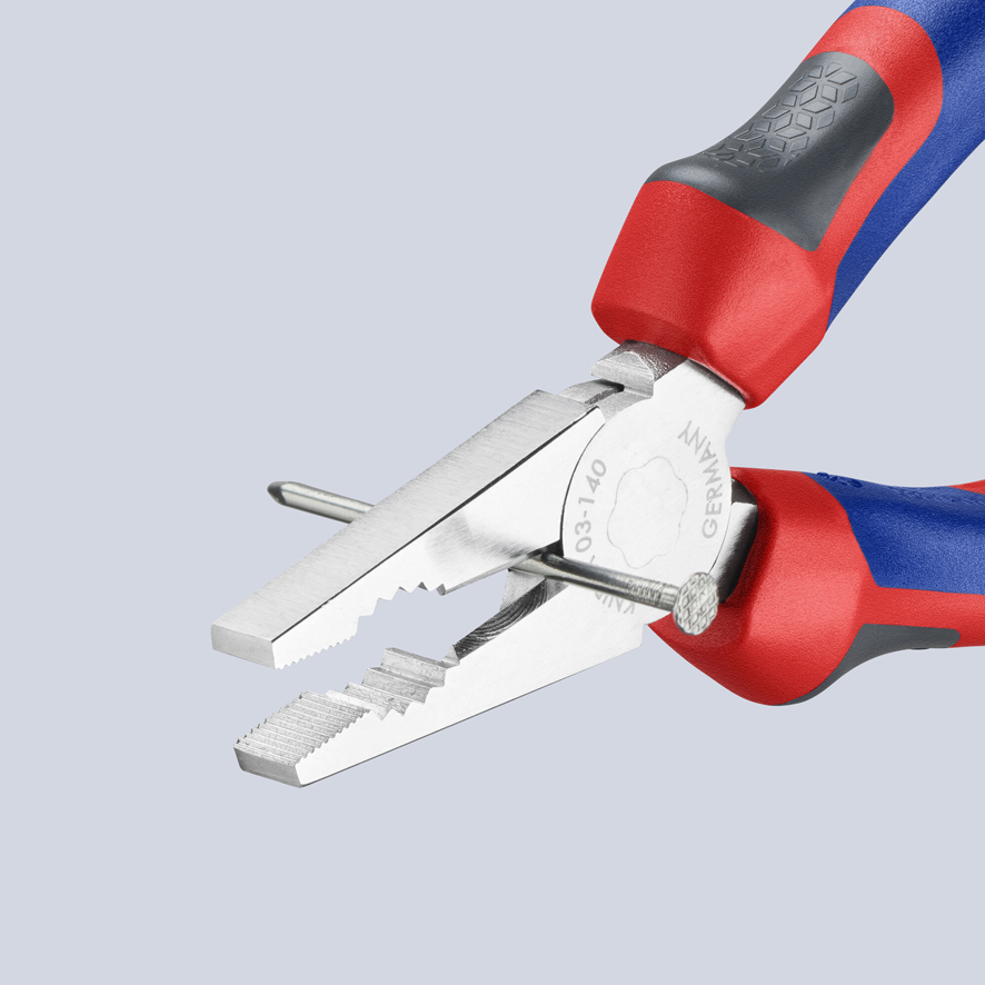 KNIPEX KNIPEX 03 05 140 Kombizange 140 mm verchromt mit Comfort-Griffen