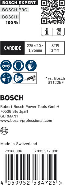 BOSCH EXPERT S1157CHM Vehicle Rescue Säbelsägeblatt, 10-tlg. BOSCH EXPERT S1157CHM Vehicle Rescue Säbelsägeblatt, 10-tlg.