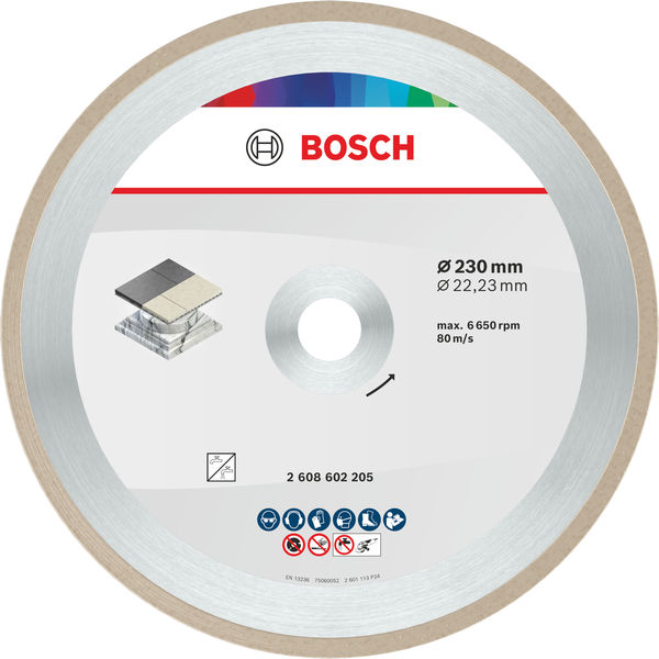 BOSCH Ceramic Trennscheibe, 180 x 7 mm, Bohrung 22,23 mm, 10-tlg. BOSCH Ceramic Trennscheibe, 180 x 7 mm, Bohrung 22,23 mm, 10-tlg.