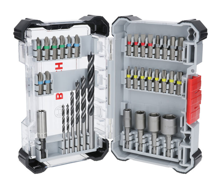 BOSCH Extra Hard Schrauberbit- und PRO Wood Bohrer-Set, Aufsteller, 35-tlg. BOSCH Extra Hard Schrauberbit- und PRO Wood Bohrer-Set, Aufsteller, 35-tlg.