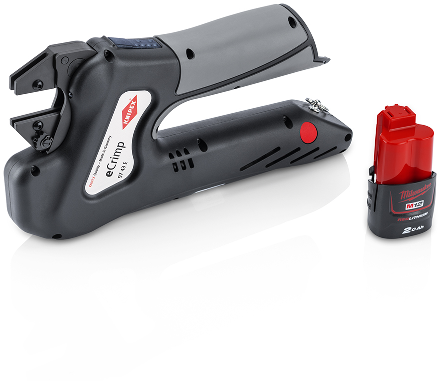 KNIPEX KNIPEX 97 43 E eCrimp Elektromechanische Crimp-Systemzange für auswechselbare Crimpeinsätze 270 mm KNIPEX KNIPEX 97 43 E eCrimp Elektromechanische Crimp-Systemzange für auswechselbare Crimpeinsätze 270 mm