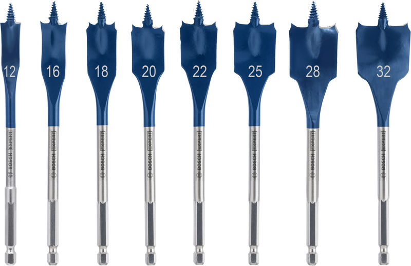 BOSCH EXPERT Self Cut Speed Flachfräsbohrer-Set, 12/16/18/20/22/25/28/32 mm, 8-tlg.