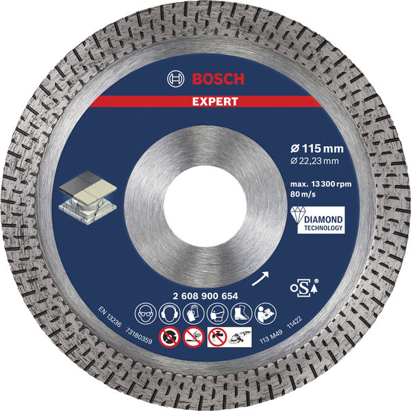 BOSCH EXPERT Hard Ceramic Diamanttrennscheibe, 115x22,23 mm