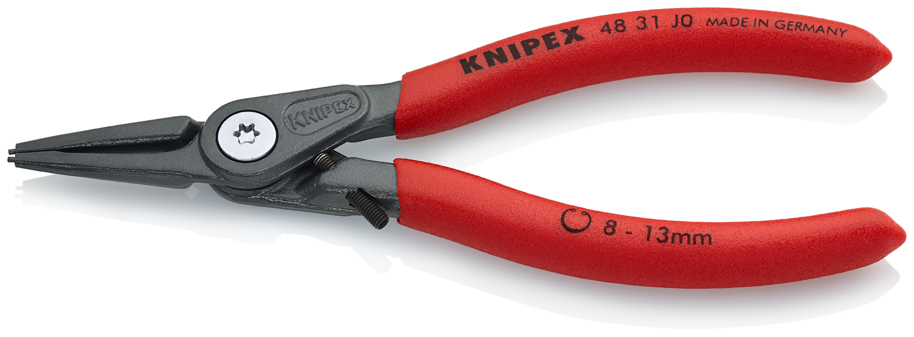 KNIPEX KNIPEX 48 31 J0 Präzisions-Sicherungsringzange für Innenringe in Bohrungen mit Überdehnungsschutz 140 mm grau atramentiert mit rutschhemmendem Kunststoff überzogen KNIPEX KNIPEX 48 31 J0 Präzisions-Sicherungsringzange für Innenringe in Bohrungen mit Überdehnungsschutz 140 mm grau atramentiert mit rutschhemmendem Kunststoff überzogen