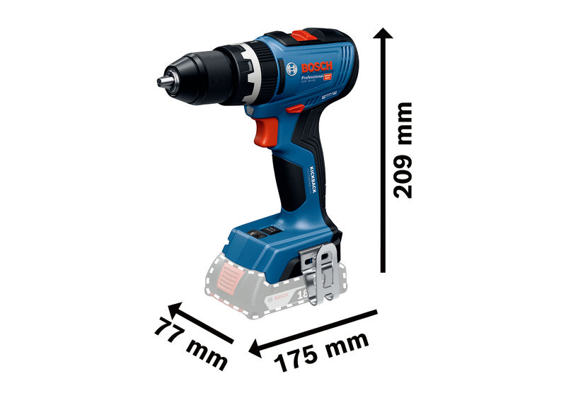 BOSCH Akku-Schlagbohrschauber GSB 18V-65