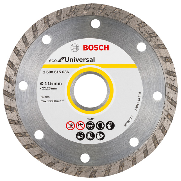BOSCH Diamanttrennscheibe Turbo Eco For Universal, 115 mm