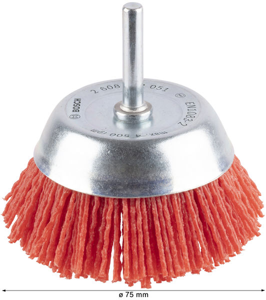 BOSCH PRO Multi Material clean Topfbürste, 75 x 1 mm, gerader Schaft