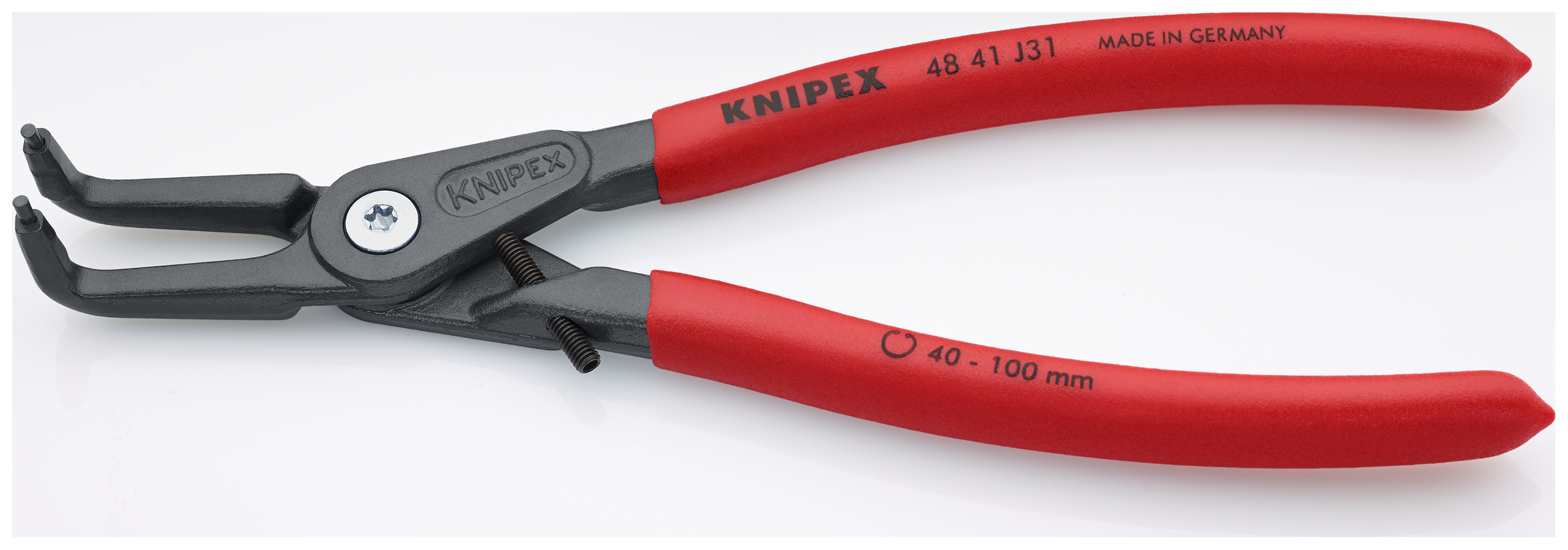 KNIPEX KNIPEX 48 41 J31 Präzisions-Sicherungsringzange für Innenringe in Bohrungen 210 mm grau atramentiert mit rutschhemmendem Kunststoff überzogen KNIPEX KNIPEX 48 41 J31 Präzisions-Sicherungsringzange für Innenringe in Bohrungen 210 mm grau atramentiert mit rutschhemmendem Kunststoff überzogen
