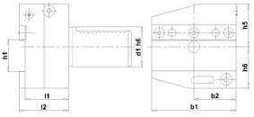 FORTIS Abstechhalter VDI links AL 40x32mm FORTIS FORTIS Abstechhalter VDI links AL 40x32mm FORTIS