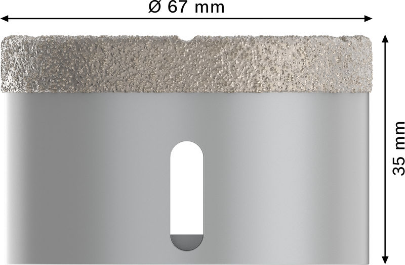 BOSCH PRO Ceramic dry Trockenbohrkrone, 67 x 35 mm, X-Lock