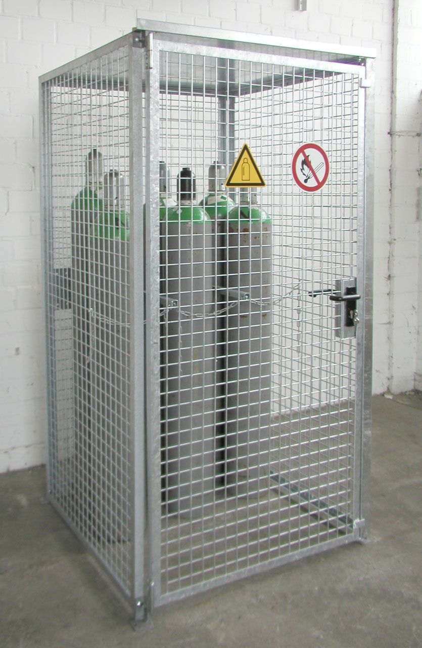 BAUER Gasflaschen-Container GFC-M0/D, feuerverzinkt
