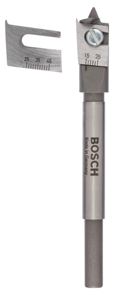 BOSCH Flachfräsbohrer, verstellbar, Sechskant 15 - 45 mm, 25 - 45 mm, 120 mm BOSCH Flachfräsbohrer, verstellbar, Sechskant 15 - 45 mm, 25 - 45 mm, 120 mm