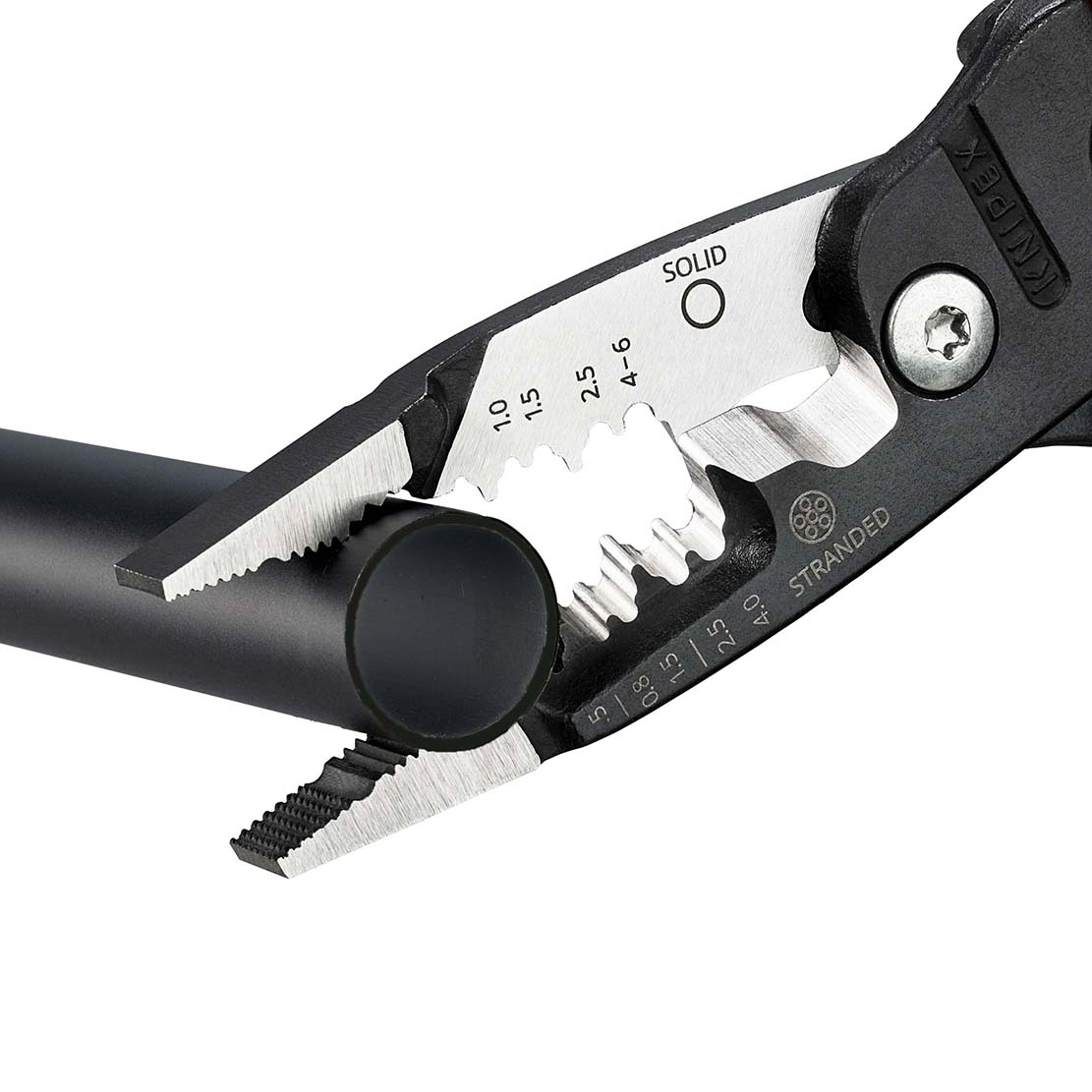 KNIPEX KNIPEX 13 71 200 ME Multifunktions-Elektrikerzange metrisches Modell 200 mm schwarz atramentiert mit Kunststoff überzogen poliert