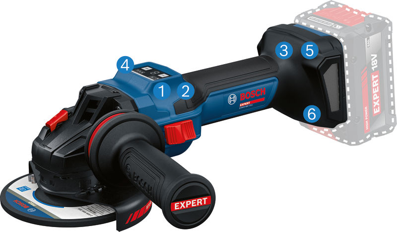 BOSCH EXPERT Akku-Winkelschleifer EXWS18V-15S, 2 x EXBA18V-80 BOSCH EXPERT Akku-Winkelschleifer EXWS18V-15S, 2 x EXBA18V-80