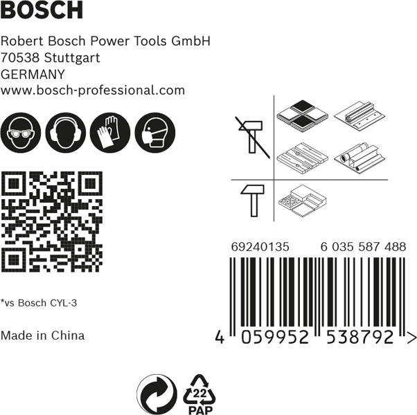 BOSCH EXPERT HEX-9 Multi Construction Bohrer-Set, 5,5/6/7/8x100 mm, 5-tlg.