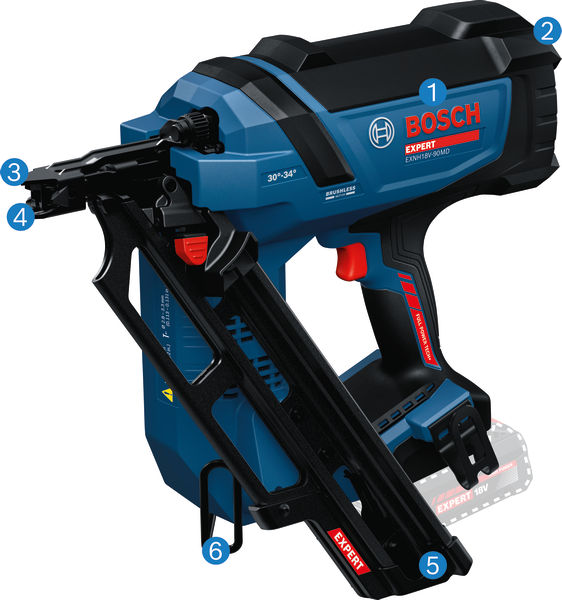 BOSCH Akku-Nagler EXNH18V-90MD in XL-BOXX