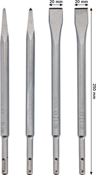 BOSCH SDS plus Meißelset, 4-tlg. BOSCH SDS plus Meißelset, 4-tlg.