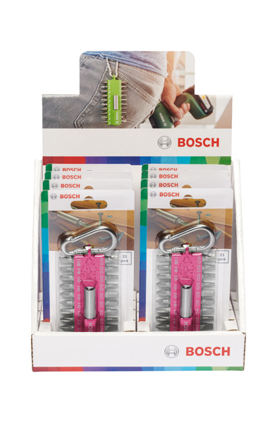 BOSCH 21-teiliges Schrauberbit-Set mit Snap-hook (pink) – Ausstellerversion BOSCH 21-teiliges Schrauberbit-Set mit Snap-hook (pink) – Ausstellerversion