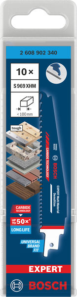 BOSCH EXPERT Multi Material Demolition S969XHM Säbelsägeblatt, 10-tlg.