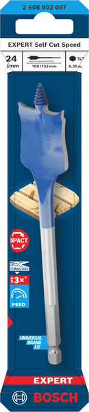 BOSCH EXPERT Self Cut Speed Flachfräsbohrer, 24 x 152 mm
