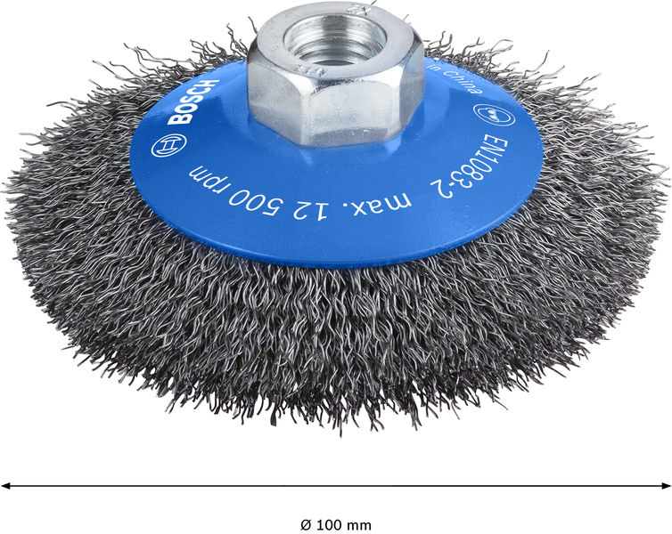BOSCH PRO Metal clean Kegelbürste, 100 x 0,3 mm, Gewinde