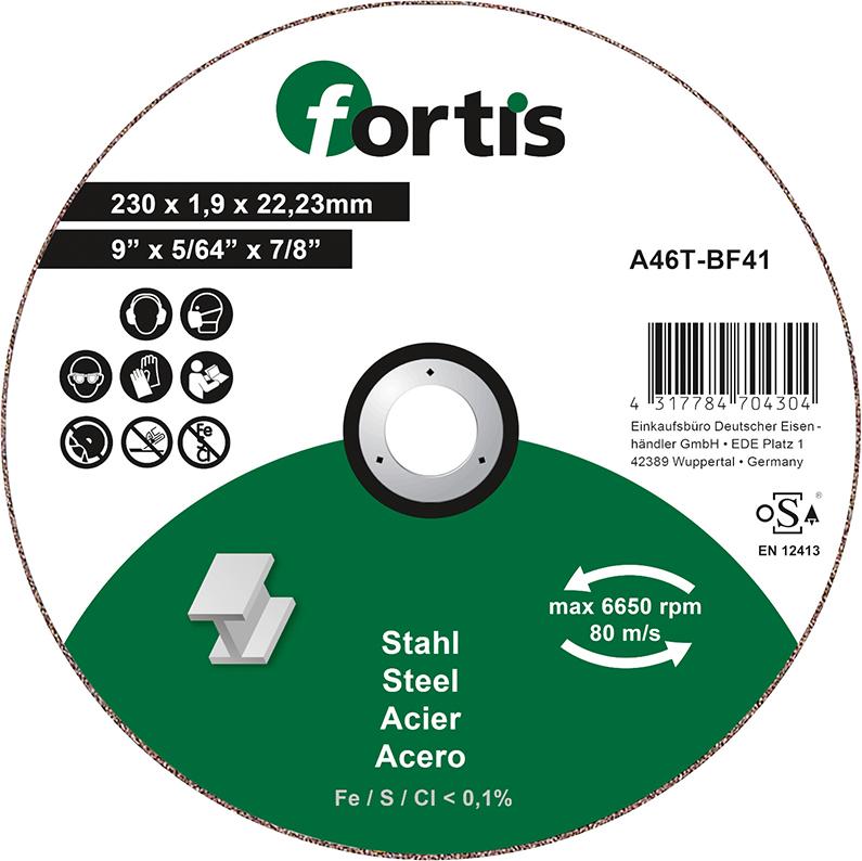 FORTIS Trennscheibe Stahl Ø230x1,9mm