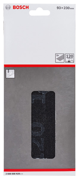BOSCH Schleifgitter, 93 x 230 mm, K120, 5er-Pack BOSCH Schleifgitter, 93 x 230 mm, K120, 5er-Pack