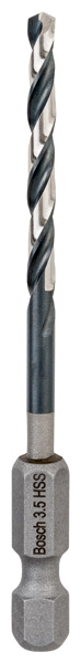 BOSCH HSS Spiralbohrer mit Sechskantschaft 3,5 mm BOSCH HSS Spiralbohrer mit Sechskantschaft 3,5 mm