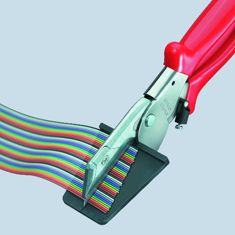 KNIPEX KNIPEX 94 15 215 EAN Schneider für Flachbandkabel 215 mm verchromt mit Kunststoff-Hüllen