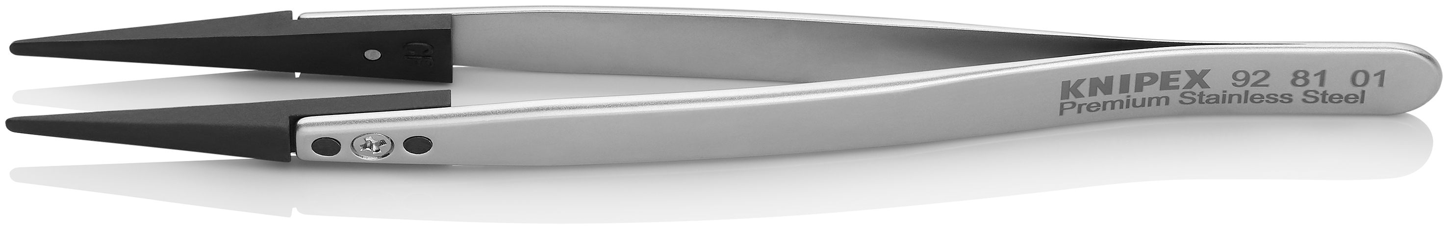 KNIPEX KNIPEX 92 81 01 Pinzette mit Wechselspitzen ESD 130 mm Glatt
