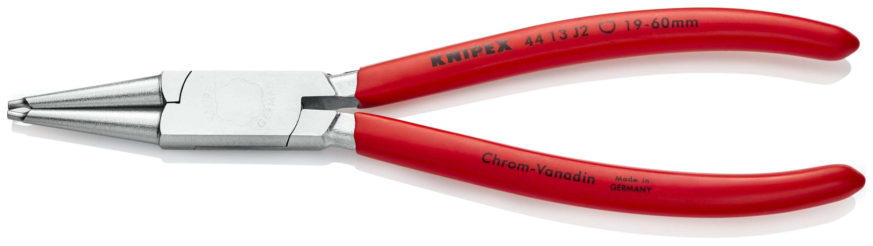 KNIPEX KNIPEX 44 13 J2 Sicherungsringzange für Innenringe in Bohrungen 180 mm verchromt mit Kunststoff überzogen KNIPEX KNIPEX 44 13 J2 Sicherungsringzange für Innenringe in Bohrungen 180 mm verchromt mit Kunststoff überzogen
