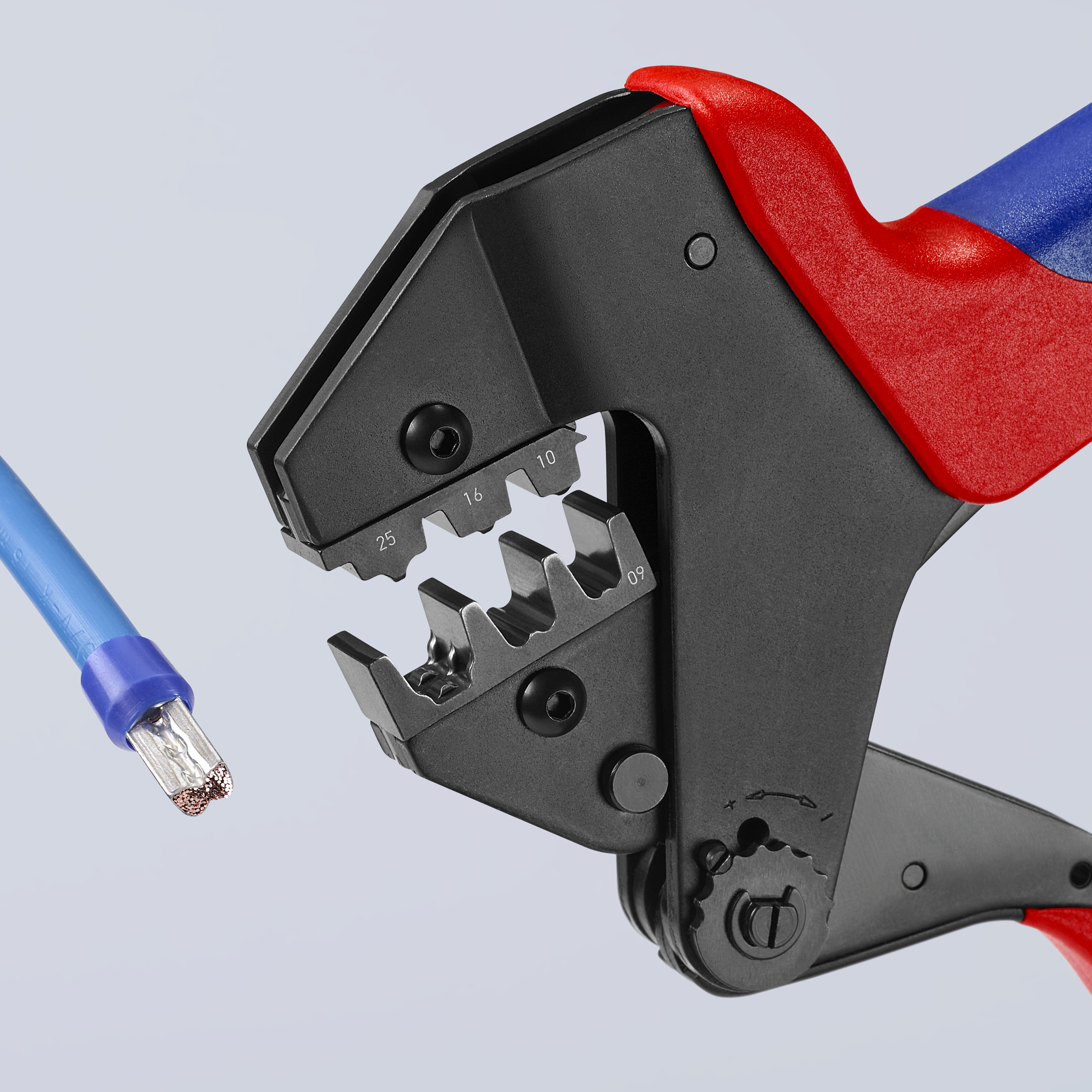 KNIPEX KNIPEX 97 43 200 A Crimp-Systemzange für auswechselbare Crimpeinsätze 200 mm brüniert mit Mehrkomponenten-Hüllen brüniert KNIPEX KNIPEX 97 43 200 A Crimp-Systemzange für auswechselbare Crimpeinsätze 200 mm brüniert mit Mehrkomponenten-Hüllen brüniert
