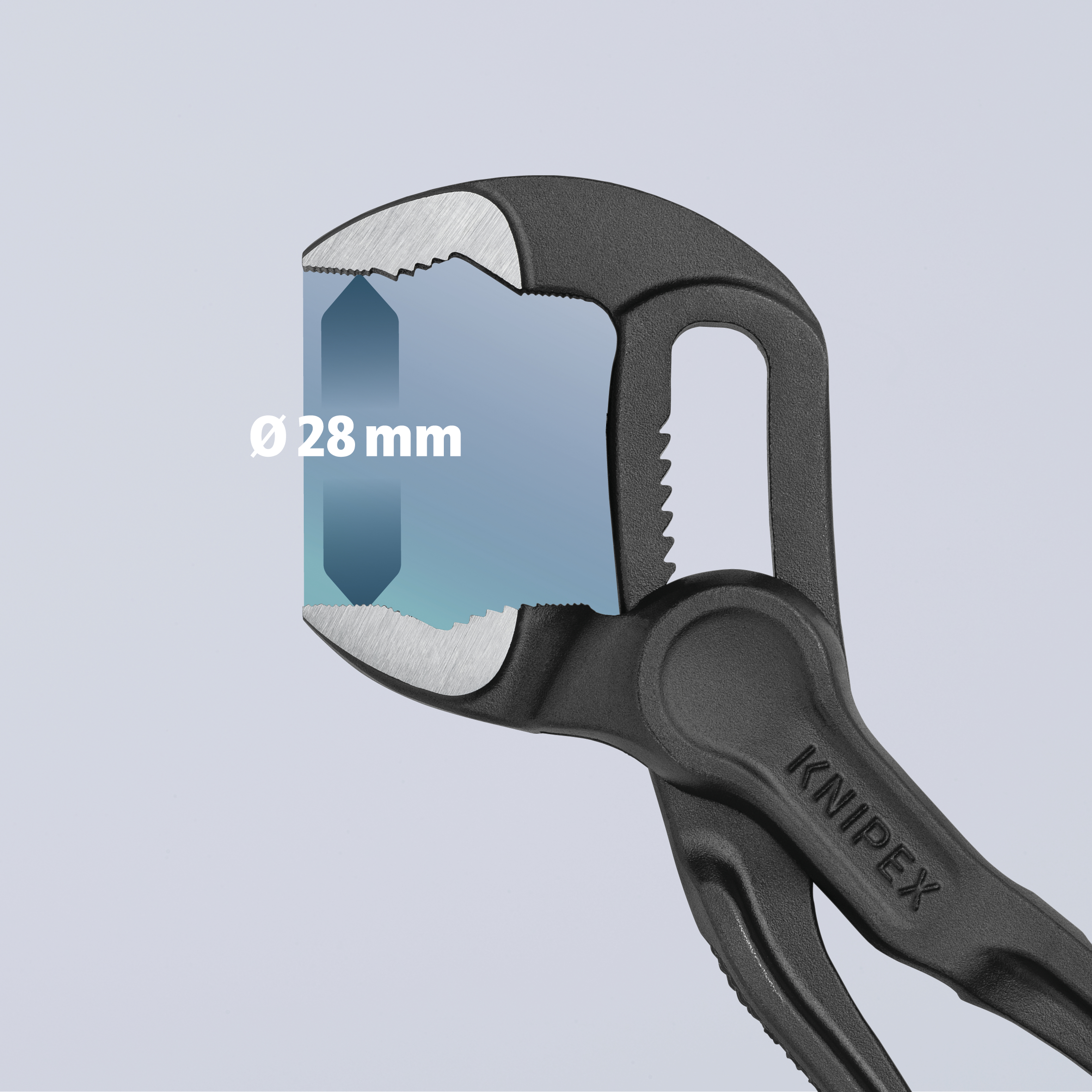 KNIPEX KNIPEX 87 00 100 BK Cobra® XS Rohr- und Wasserpumpenzange 100 mm grau atramentiert aufgeprägte, raue Oberfläche poliert