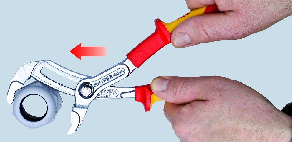 KNIPEX KNIPEX 87 26 250 Cobra® VDE Hightech-Wasserpumpenzange, isoliert 250 mm verchromt isoliert mit Mehrkomponenten-Hüllen, VDE-geprüft