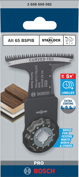 BOSCH PRO AII 65 BSPIB Blatt für Multifunktionswerkzeuge, 65 x 40 mm
