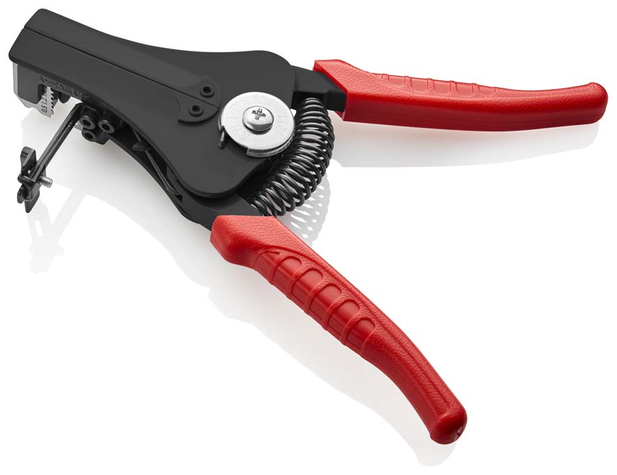 KNIPEX KNIPEX 12 11 180 Abisolierzange mit Formmessern 180 mm schwarz lackiert mit Kunststoff-Griffhüllen