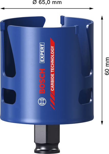 BOSCH EXPERT Construction Material Power Change Plus Lochsäge, 65 x 60 mm BOSCH EXPERT Construction Material Power Change Plus Lochsäge, 65 x 60 mm