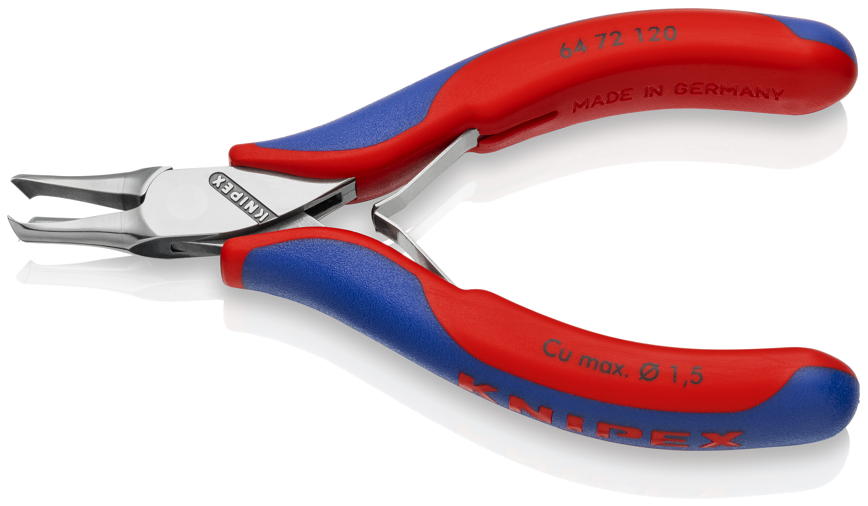 KNIPEX KNIPEX 64 72 120 Elektronik-Vornschneider 120 mm mit Mehrkomponenten-Hüllen spiegelpoliert