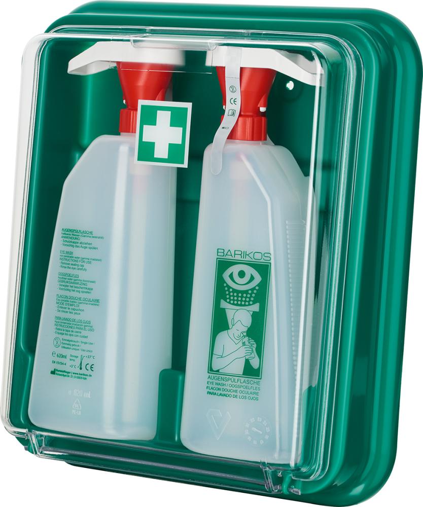 BARIKOS Augenspülflasche Set2, Wandbehälter, 2 Flaschen: 620ml