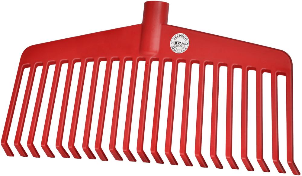 IDEAL Laubbesen Nylon rot 21 Zinken Arbeitsbr 38cm