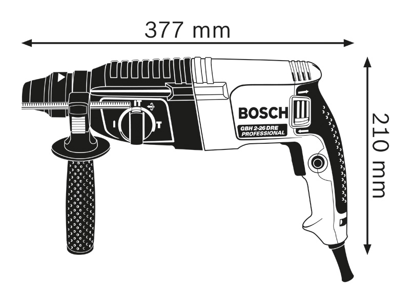 BOSCH Bohrhammer mit SDS plus GBH 2-26 mit L-BOXX