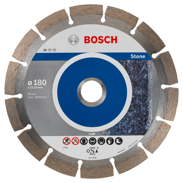 BOSCH Diamanttrennscheibe Standard for Stone, 180 x 22,23 x 2 x 10 mm, 10er-Pack BOSCH Diamanttrennscheibe Standard for Stone, 180 x 22,23 x 2 x 10 mm, 10er-Pack
