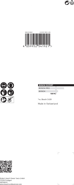 BOSCH EXPERT C470 Schleifblatt, 93x186mm, K60, 8 Löcher, 10-tlg.