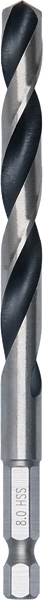 BOSCH HSS PointTeQ Sechskantbohrer 8,0 mm