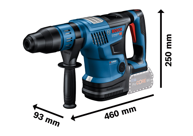 BOSCH Akku-Bohrhammer BITURBO GBH 18V-36 C mit Zubehör-Set