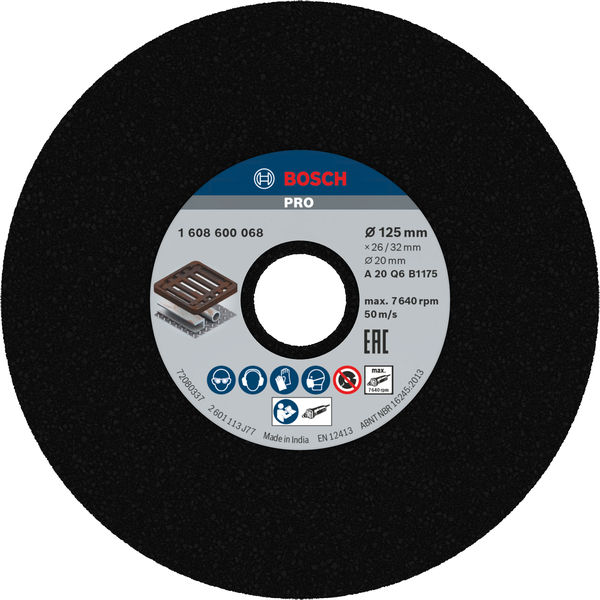 BOSCH PRO Metal Schleifscheibe, 125 x 26 x 20 mm, K20 BOSCH PRO Metal Schleifscheibe, 125 x 26 x 20 mm, K20
