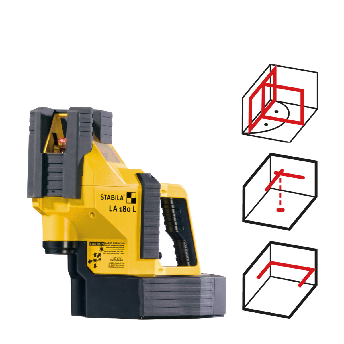 STABILA Kreuzlinienlaser LA 180 L, selbstnivellierend, 3 Vertikal-Linien, 1 Horizontal-Linie, Lotfunktion, Reichweite (sichtbare Linie): 20 m, Laser-Empfänger, Tragekoffer STABILA Kreuzlinienlaser LA 180 L, selbstnivellierend, 3 Vertikal-Linien, 1 Horizontal-Linie, Lotfunktion, Reichweite (sichtbare Linie): 20 m, Laser-Empfänger, Tragekoffer