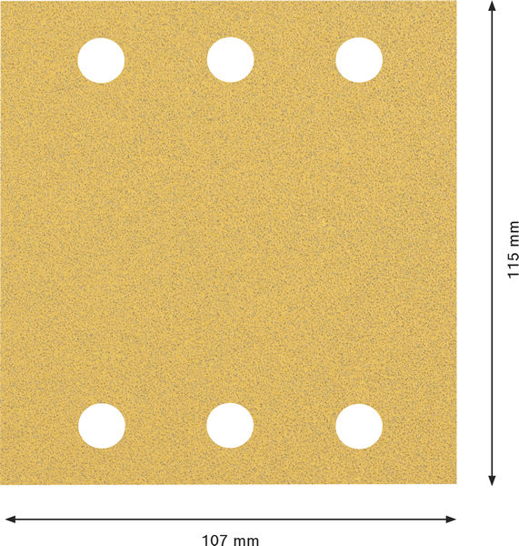 BOSCH EXPERT C470 Schleifblatt, 115x107mm, K80, 6 Löcher, 50-tlg. BOSCH EXPERT C470 Schleifblatt, 115x107mm, K80, 6 Löcher, 50-tlg.