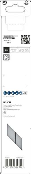 BOSCH PRO Medium-Thick Metal precise S1137BEF Säbelsägeblatt, 1,1x25x225 mm, 5-tlg. BOSCH PRO Medium-Thick Metal precise S1137BEF Säbelsägeblatt, 1,1x25x225 mm, 5-tlg.